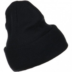 Skullies & Beanies Big Size Stretch ECO Cotton Long Beanie - Navy - CP1156XI95L $21.07