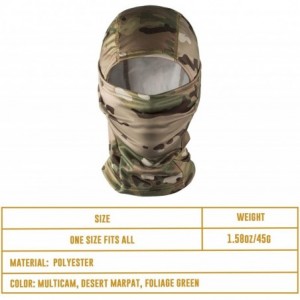 Balaclavas Tactical Hood Headwear Balaclavas Full Face Mask - Multicam - C217YY8R7NA $11.54