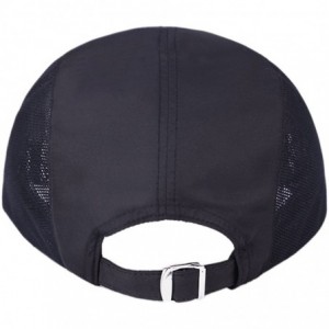 Baseball Caps Men's Summer Outdoor Sport Baseball Cap Mesh Hat Running Visor Sun Caps - Black-1 - CL18RO4DXU8 $14.77