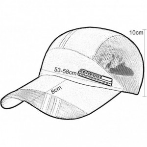 Baseball Caps Men's Summer Outdoor Sport Baseball Cap Mesh Hat Running Visor Sun Caps - Black-1 - CL18RO4DXU8 $14.77