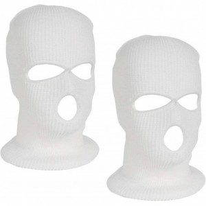 Balaclavas 3-Hole Ski Face Mask Balaclava for Men and Women-Set of 2 - White - C8193AMWKQG $10.41