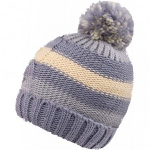 Skullies & Beanies Boys Girls Kids Knit Beanie with Pompom Toddlers Winter Hat Cap - Gray - CW18539RS8C $12.06