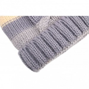 Skullies & Beanies Boys Girls Kids Knit Beanie with Pompom Toddlers Winter Hat Cap - Gray - CW18539RS8C $12.06