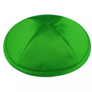 Skullies & Beanies Deluxe Satin Kippot Single or Bulk Optional Custom Imprinting for Any Event - Kelly Green - CW11OIZ8C2D $1...