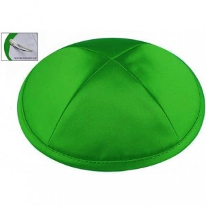 Skullies & Beanies Deluxe Satin Kippot Single or Bulk Optional Custom Imprinting for Any Event - Kelly Green - CW11OIZ8C2D $1...