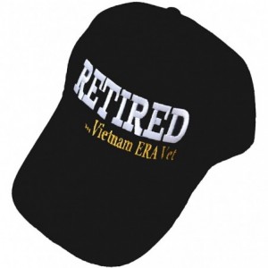 Baseball Caps Retired Vietnam ERA Veteran Cap Black Vet Hat Mens Womens - CT11SMVT5CF $17.34