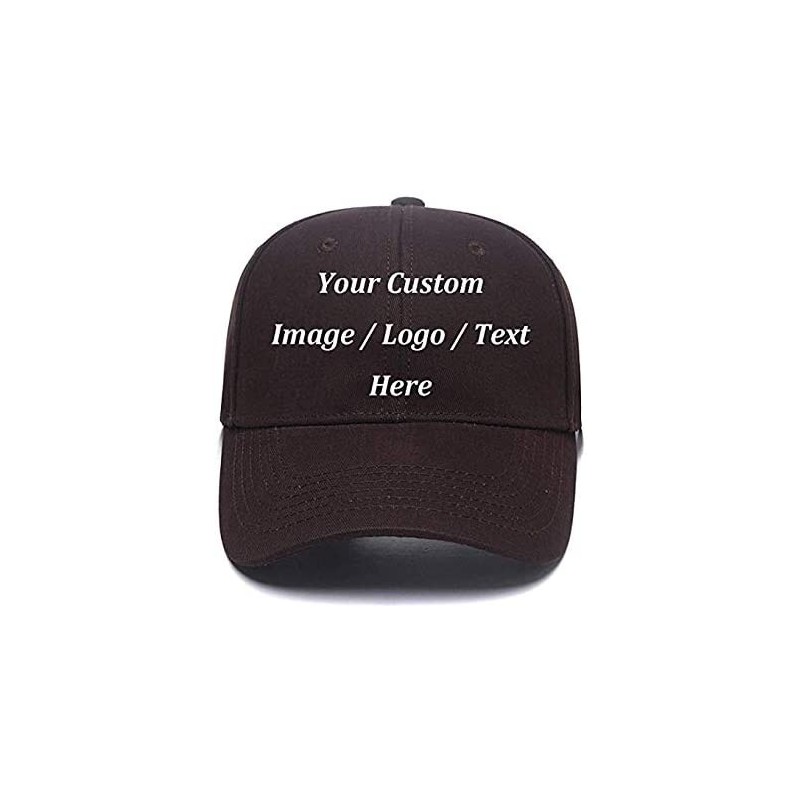 Baseball Caps Men Women Personalized Trucker Hats Customized Adjustable Snapback Baseball Caps Dad Hat - Brown - CR18E0GYIDN ...