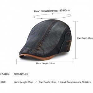 Newsboy Caps Suede Fabric Flat Cap Gatsby Duckbill Newsboy Ivy Irish Cabbie Scally Hat - Black - CN18G4K882X $14.56