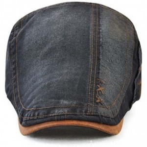 Newsboy Caps Suede Fabric Flat Cap Gatsby Duckbill Newsboy Ivy Irish Cabbie Scally Hat - Black - CN18G4K882X $14.56