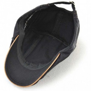 Newsboy Caps Suede Fabric Flat Cap Gatsby Duckbill Newsboy Ivy Irish Cabbie Scally Hat - Black - CN18G4K882X $14.56