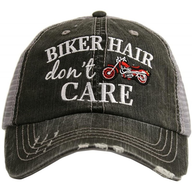 Baseball Caps Katydid KDC-TC-162 Red Biker Hair Don't Care Trucker - C018CLNQ9O4 $54.64