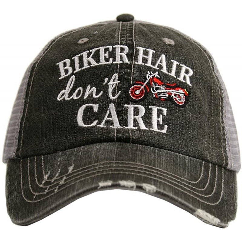 Baseball Caps Katydid KDC-TC-162 Red Biker Hair Don't Care Trucker - C018CLNQ9O4 $33.97