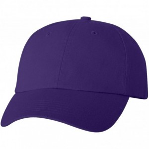 Baseball Caps Bio-Washed Unstructured Cotton Adjustable Low Profile Strapback Cap - Purple - C812EXQPA75 $24.13
