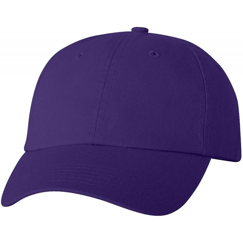 Baseball Caps Bio-Washed Unstructured Cotton Adjustable Low Profile Strapback Cap - Purple - C812EXQPA75 $11.92