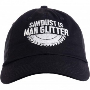 Baseball Caps Sawdust is Man Glitter - Funny Woodworking Wood Working Saw Dust Humor Baseball Cap Dad Hat Black - CD18XES0U7I...