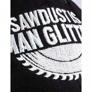 Baseball Caps Sawdust is Man Glitter - Funny Woodworking Wood Working Saw Dust Humor Baseball Cap Dad Hat Black - CD18XES0U7I...