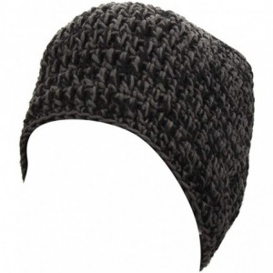 Bomber Hats Women's Beard Mustache Knitted Striped PHat Hip Hop Beanie Cap - Gray-brown - C618Q3DIQQ8 $12.86