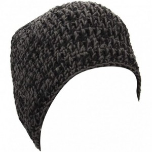 Bomber Hats Women's Beard Mustache Knitted Striped PHat Hip Hop Beanie Cap - Gray-brown - C618Q3DIQQ8 $12.86