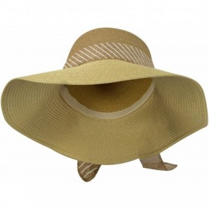 Fedoras Classic Panama Hats Banded Fedora Hats - Floppy Khaki - CP183LTREIE $18.03