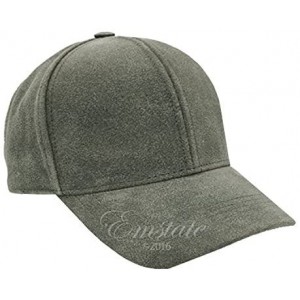 Baseball Caps Genuine Cowhide Leather Adjustable Baseball Cap Made in USA - Distressed Black - CB11D5VP7EH $15.61