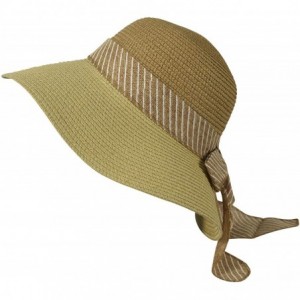 Fedoras Classic Panama Hats Banded Fedora Hats - Floppy Khaki - CP183LTREIE $12.02