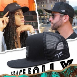 Baseball Caps Trucker Hat for Men & Women. Snapback Mesh Caps - Black - CS18EEI88LH $17.81