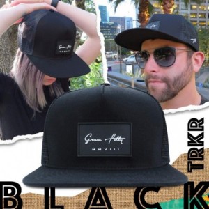 Baseball Caps Trucker Hat for Men & Women. Snapback Mesh Caps - Black - CS18EEI88LH $17.81