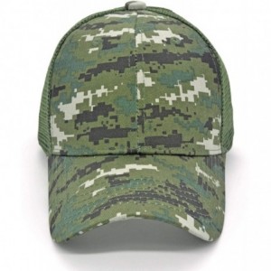 Visors Baseball Cap Mesh Visor Trucker Hats Adjustable Plain Cap Polo Style Low Profile - Camouflage a - CK184I2TWOX $12.79
