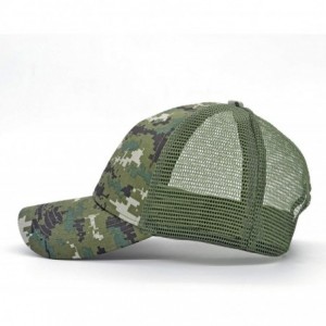 Visors Baseball Cap Mesh Visor Trucker Hats Adjustable Plain Cap Polo Style Low Profile - Camouflage a - CK184I2TWOX $12.79