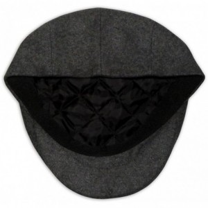 Newsboy Caps Mens Womens Wool Winter Flat Cap Italian Designer Hat (CT514) - Grey - CJ11UJOZHZH $21.09
