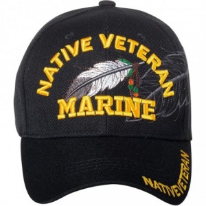 Baseball Caps Native Pride Veteran Baseball Hat - Armed Forces Military Native American - Embroidered Cap - Marine - CB18S8IQ...