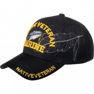 Baseball Caps Native Pride Veteran Baseball Hat - Armed Forces Military Native American - Embroidered Cap - Marine - CB18S8IQ...