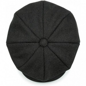 Newsboy Caps Newsboy Cap - Flat Cap - Baker Boy Hat - Gatsby Men's Hat - Peaky B Shelby Cap - Brown H - CW18MC4QS8Y $18.53