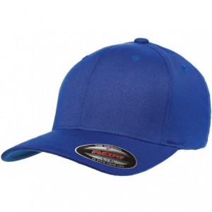 Baseball Caps Flexfit Premium Original Pro-Formance Solid Blank Baseball Fitted Cap-6580 - Royal - C3188UHIDQK $13.07