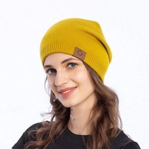 Skullies & Beanies Women Light Soft Wool Double-Layer Beanie Skull Hat Stylish Outdoor Urban Cap Winter Fall Spring - C818Y00...