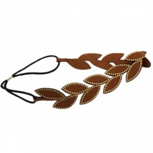 Headbands Women Girls Nature Leaf Stylish Elastic Headband Hair Band Chain - brown - C111QT1DEDB $10.41