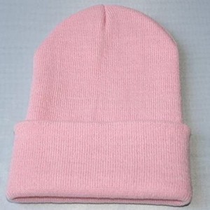 Skullies & Beanies Unisex Slouchy Knitting Beanie Hip Hop Cap Warm Winter Ski Hat - Pink - CO18HYYL6K0 $10.94