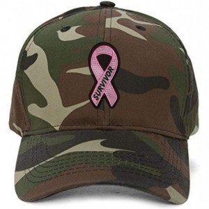 Baseball Caps Survivor Hat - Women's Adjustable Cap - Breast Cancer Awareness - Camo - CT18I3WM6NL $40.51