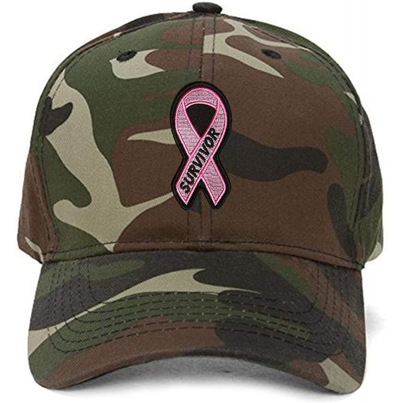 Baseball Caps Survivor Hat - Women's Adjustable Cap - Breast Cancer Awareness - Camo - CT18I3WM6NL $18.41