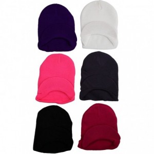Skullies & Beanies Unisex Pack of 6 Acrylic Assorted Knit Beanie & Visor Hats - (6-pack) With Visor Assorted - CU17Y0AK05T $1...