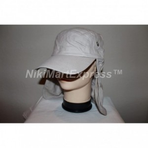Baseball Caps Adjustable Khaki Fishing Hiking Hat Long Neck Flap Sun Protection Cap - Khaki - CK11KRK6CDT $22.43