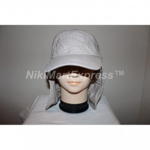 Baseball Caps Adjustable Khaki Fishing Hiking Hat Long Neck Flap Sun Protection Cap - Khaki - CK11KRK6CDT $9.61