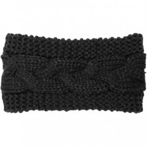 Skullies & Beanies 3 Pack Womens Winter Knit Headband & Hairband Ear Warmer & Beanies - Black-white-wine - CI1884UE0HZ $12.34