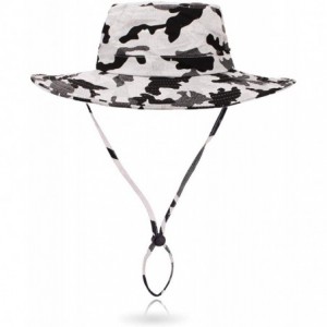 Sun Hats Outdoor Sun Hat Quick-Dry Breathable Mesh Hat Camping Cap - Light Gray Camouflage - CI18GC06EEK $25.31