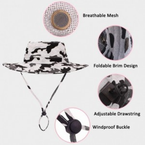 Sun Hats Outdoor Sun Hat Quick-Dry Breathable Mesh Hat Camping Cap - Light Gray Camouflage - CI18GC06EEK $15.98