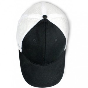 Baseball Caps Baseball Cap Mesh Visor Trucker Hats Adjustable Plain Cap Polo Style Low Profile - Black - C0184HZ7AQQ $13.44