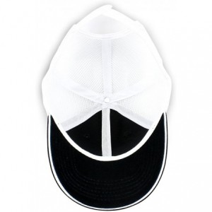 Baseball Caps Baseball Cap Mesh Visor Trucker Hats Adjustable Plain Cap Polo Style Low Profile - Black - C0184HZ7AQQ $13.44