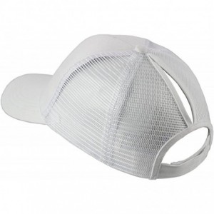 Baseball Caps Ponytail Cap Messy Trucker Adjustable Visor Baseball Cap Hat Unisex - White - CC18DYMH2RK $10.78