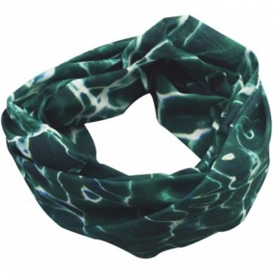 Balaclavas Seamless Bandana Rave Face Mask Women Men for Dust Wind Sun Protection - Water Flow Green White - CW18QCRGXIH $11.35