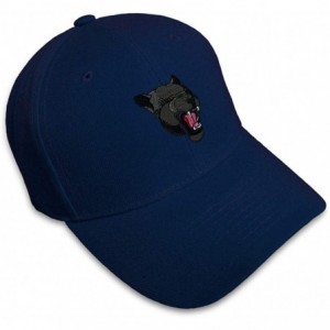 Baseball Caps Custom Baseball Cap Panther Head Embroidery Acrylic Dad Hats for Men & Women - Navy - CT18SK8T9C8 $19.07